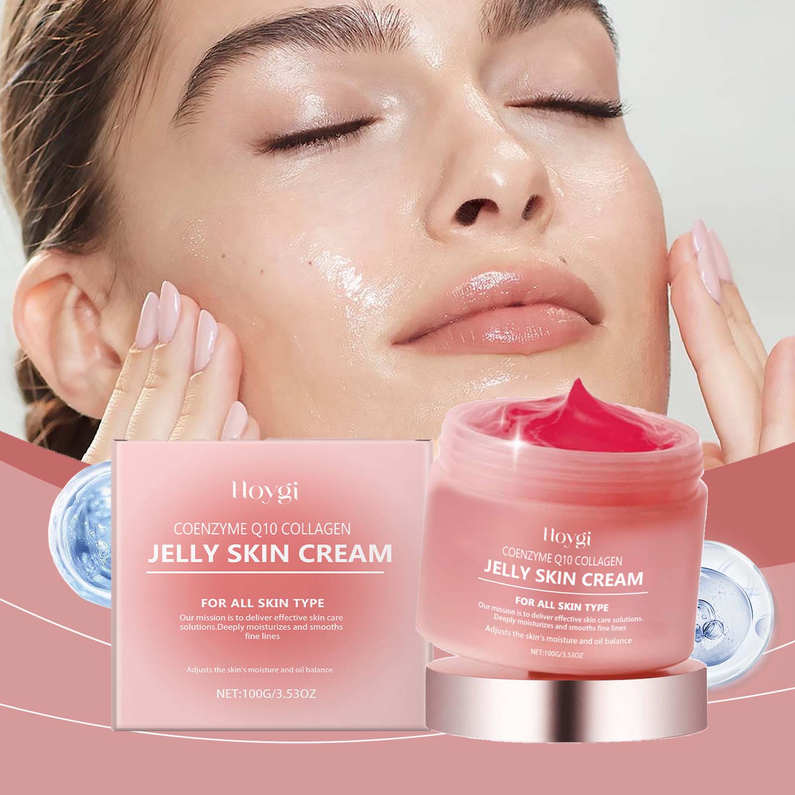 Coenzyme Q10 Cream - Creme de gelatina de colágeno profundamente