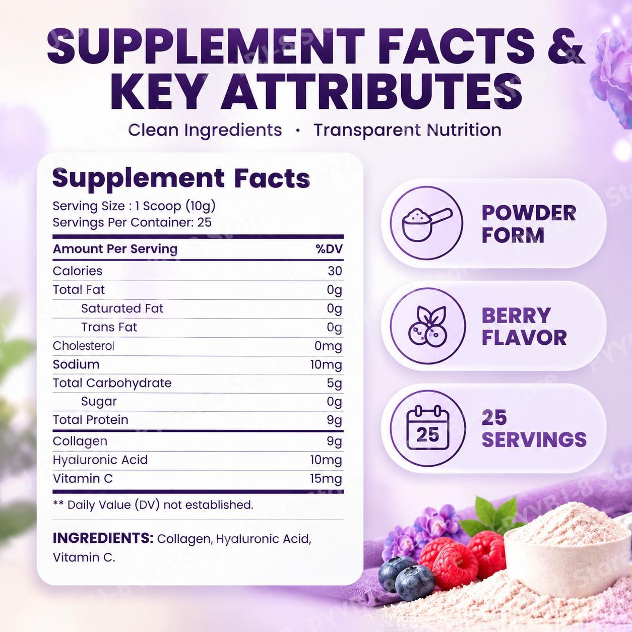 Pó de peptídeos de colágeno co - Vitamin C Powder avaliação e preço