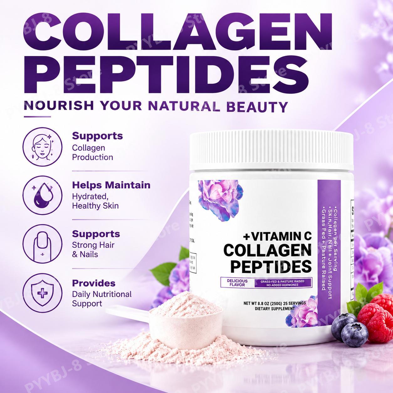 Pó de peptídeos de colágeno co - Vitamin C Powder avaliação e preço